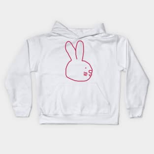 Color of the Year 2023 Viva Magenta Bunny Rabbit Portrait Kids Hoodie